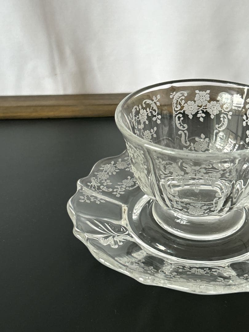 ヴィンテージ◼️ディプレッショングラス◼️アメリカ◼️フォストリア◼️エッチング