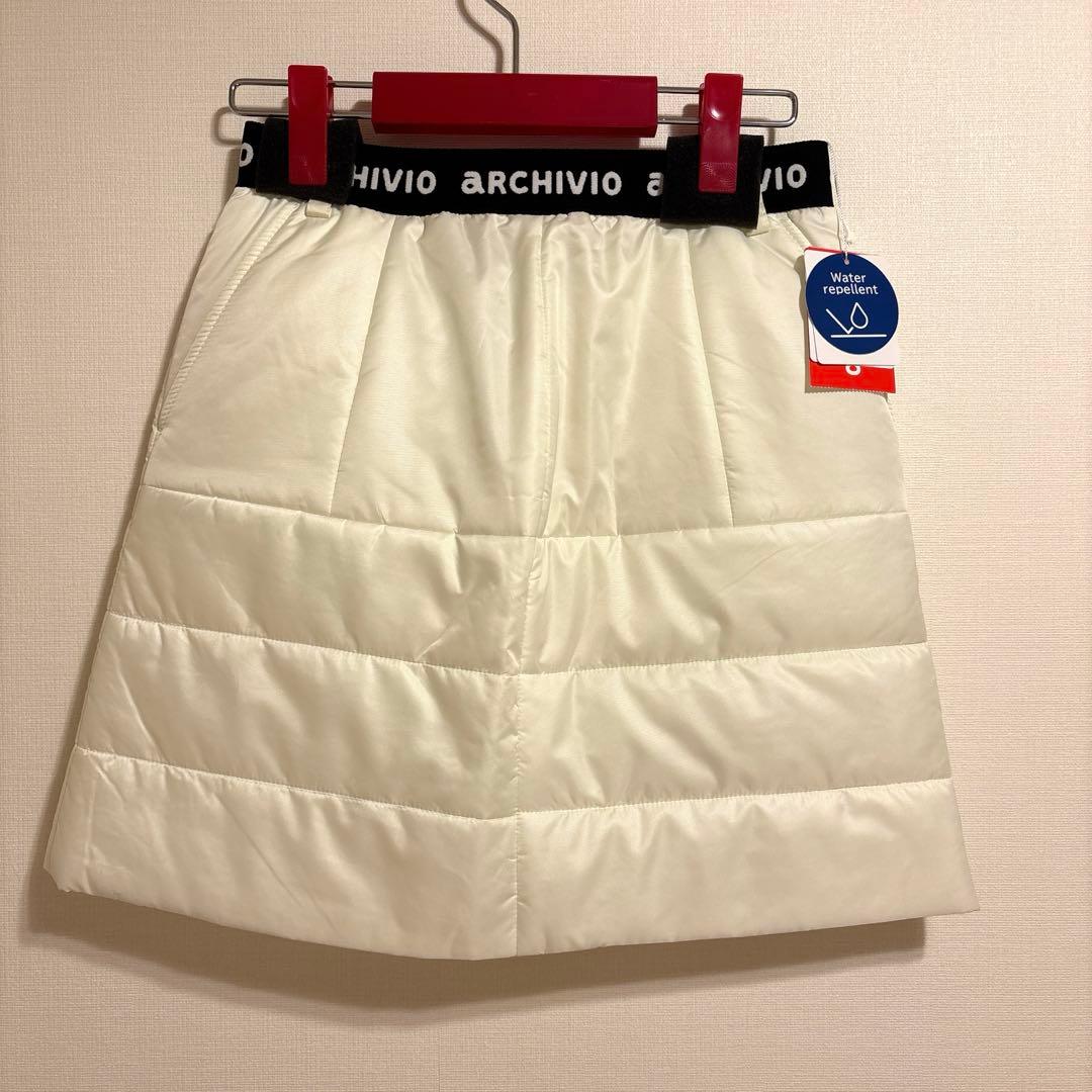 アルチビオ ウエストロゴ中綿撥水スカート 36 白