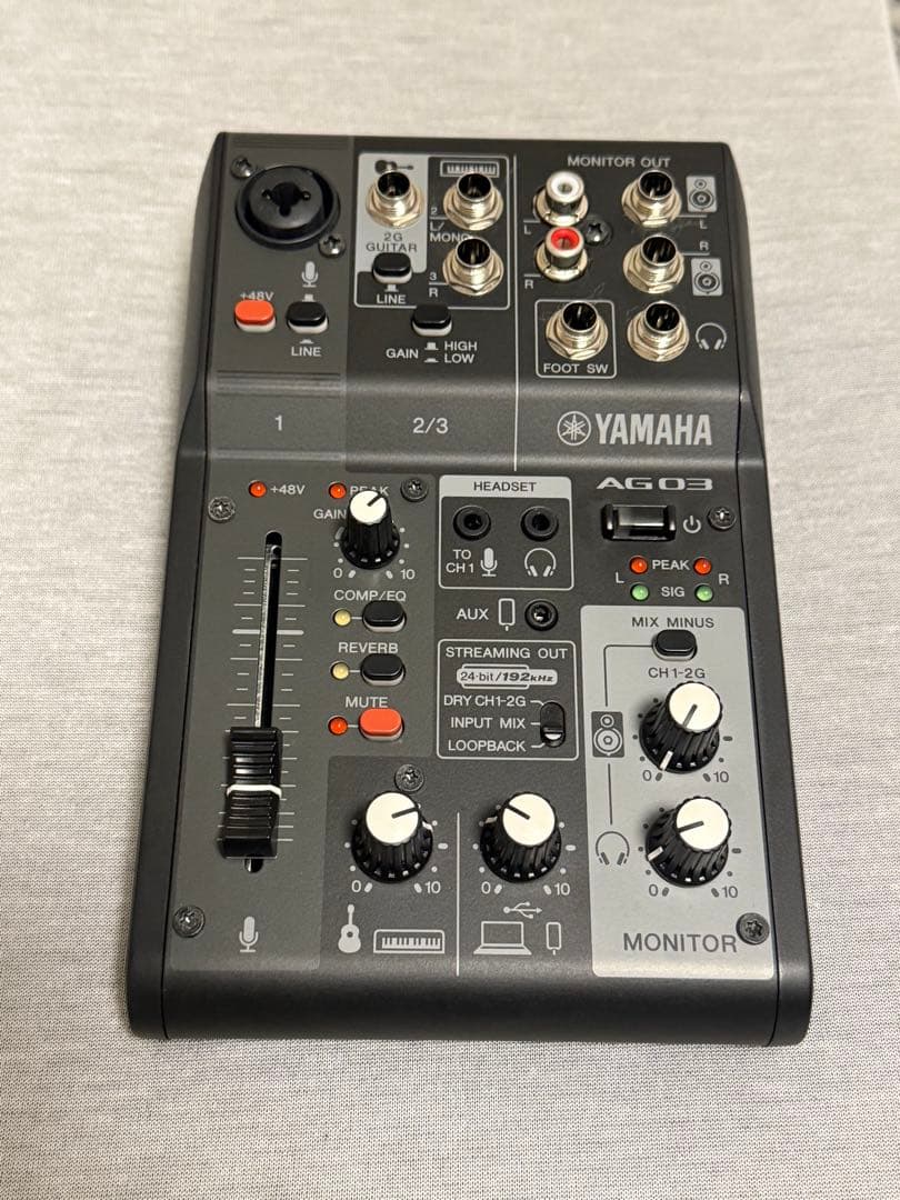 【動作確認済】 YAMAHA AG03MK2 B 配信セット（iPhone対応）
