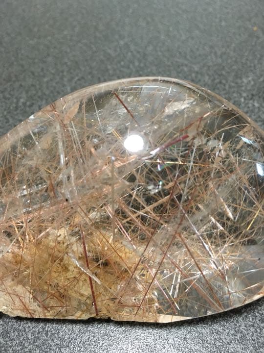 水晶 希少ピンク針入り水晶