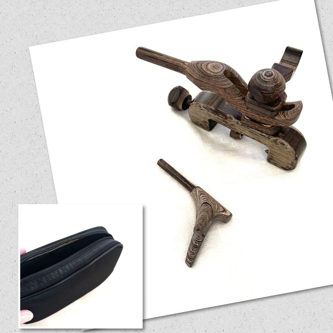 ヘラブナ 釣り部品 竿受け 万力 木製 フィッシング用品 小物入れバッグ付き