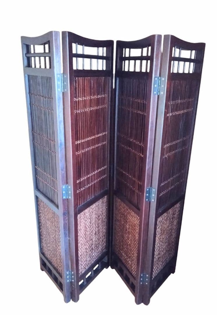 木製和風パーティション 三つ折り式