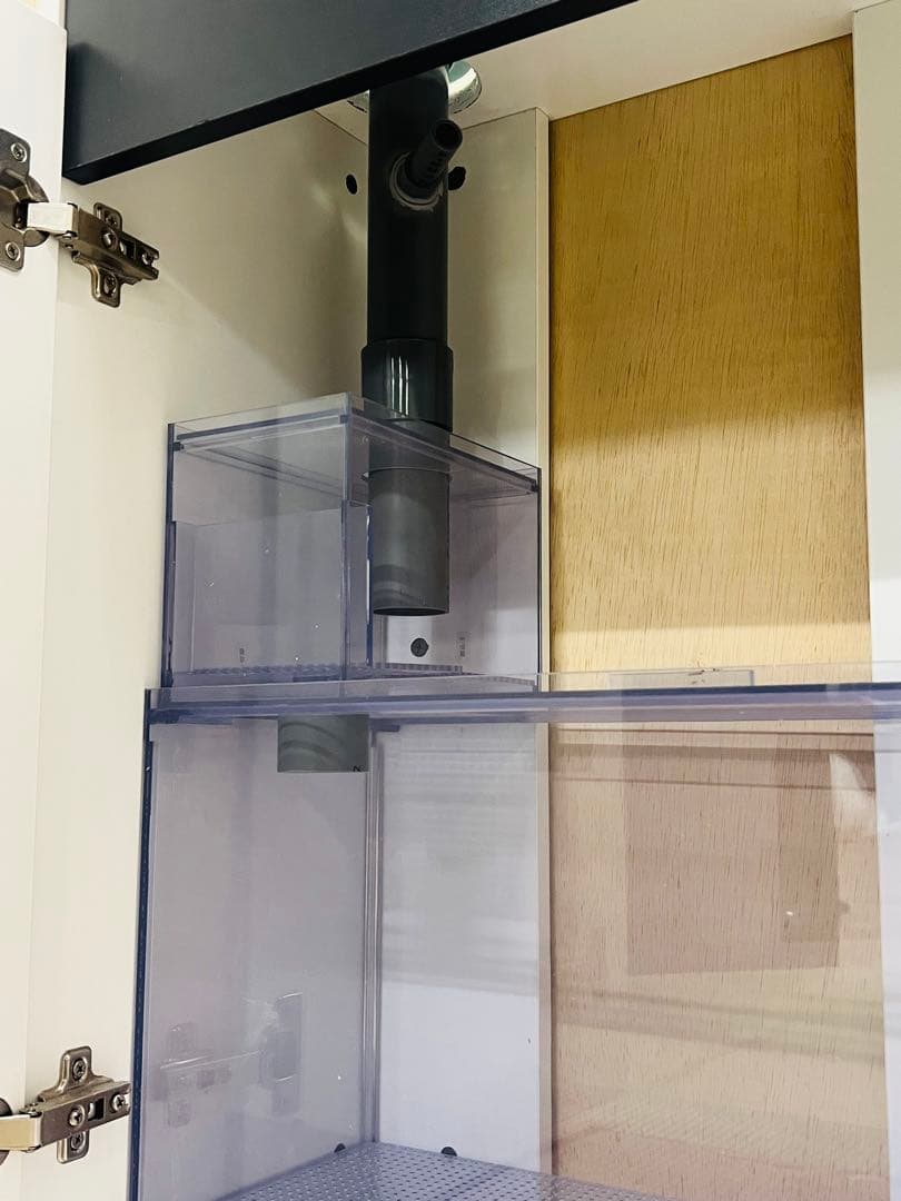 900×300×300㎜オールガラスオーバーフロー水槽セット　クリア/ホワイト