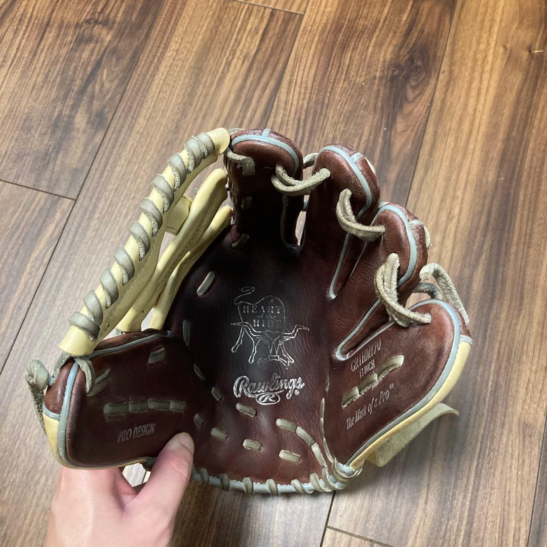 Y*P様 ローリングスRawlings 外野手用　軟式グローブ ブラウン/ベージ