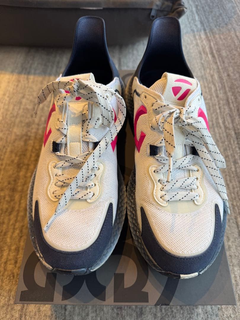 G/FORE taylormadeコラボシューズ ホワイト/ネイビー/ピンク