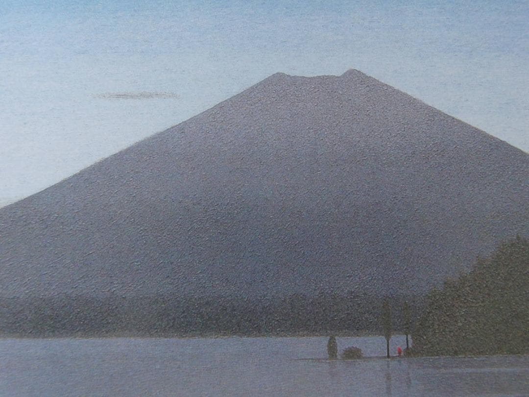 三浦俊輔、【朝の富士】、希少な額装用画集より、新品額装付、状態良好
