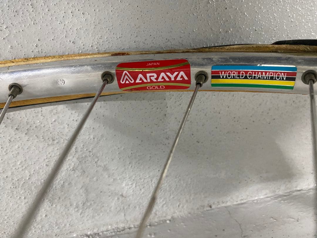 期間限定セール　ピスト NJS刻印 ホイール前後 サンシン ハブ アラヤ