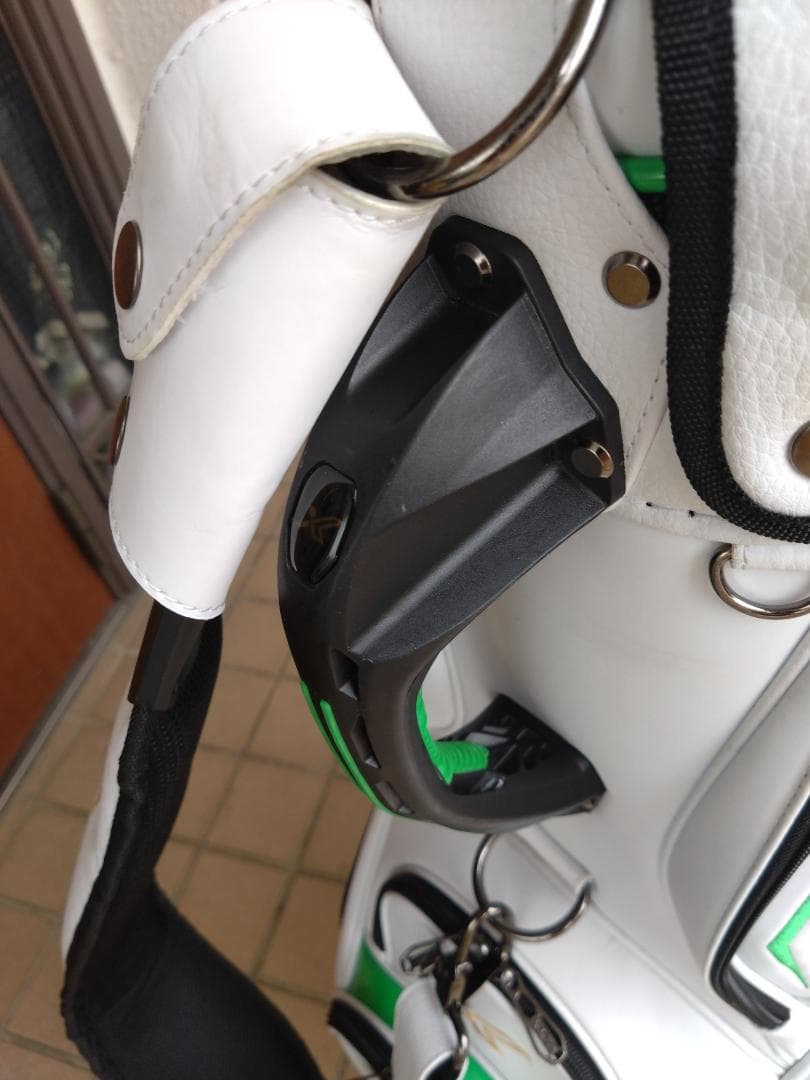 ゴルフバッグ ホワイト/グリーン 合成皮革