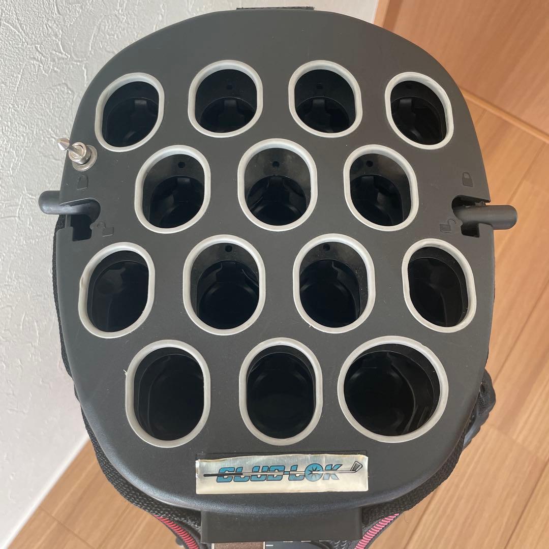 新品　Burton 盗難防止　ロック付き　ゴルフバッグ・キャディバッグ 黒・赤