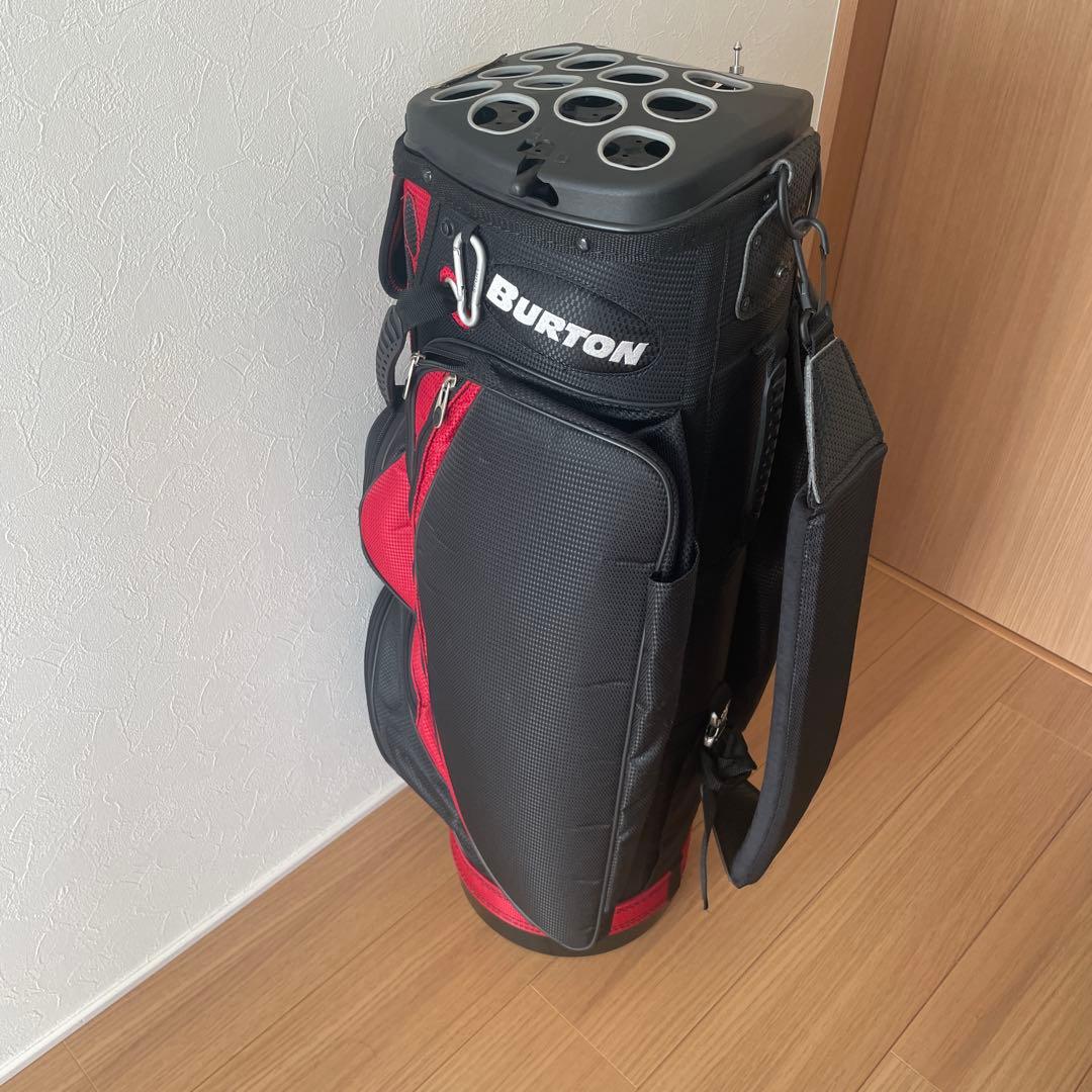 新品　Burton 盗難防止　ロック付き　ゴルフバッグ・キャディバッグ 黒・赤