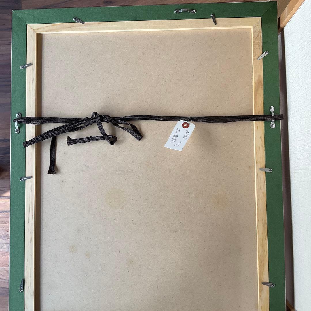 パステル画　渡壁公義「赤い薔薇」４号