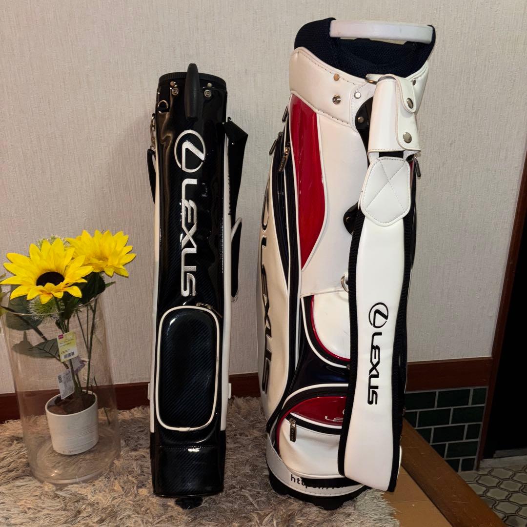 LEXUS ゴルフキャディバッグ ホワイトレッド