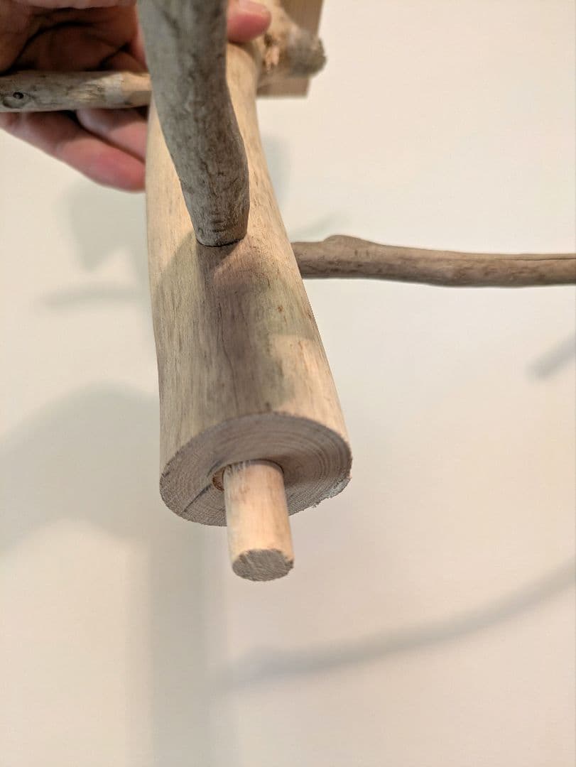 バードジム バードアスレチック 木製鳥止まり木 鳥小屋付き