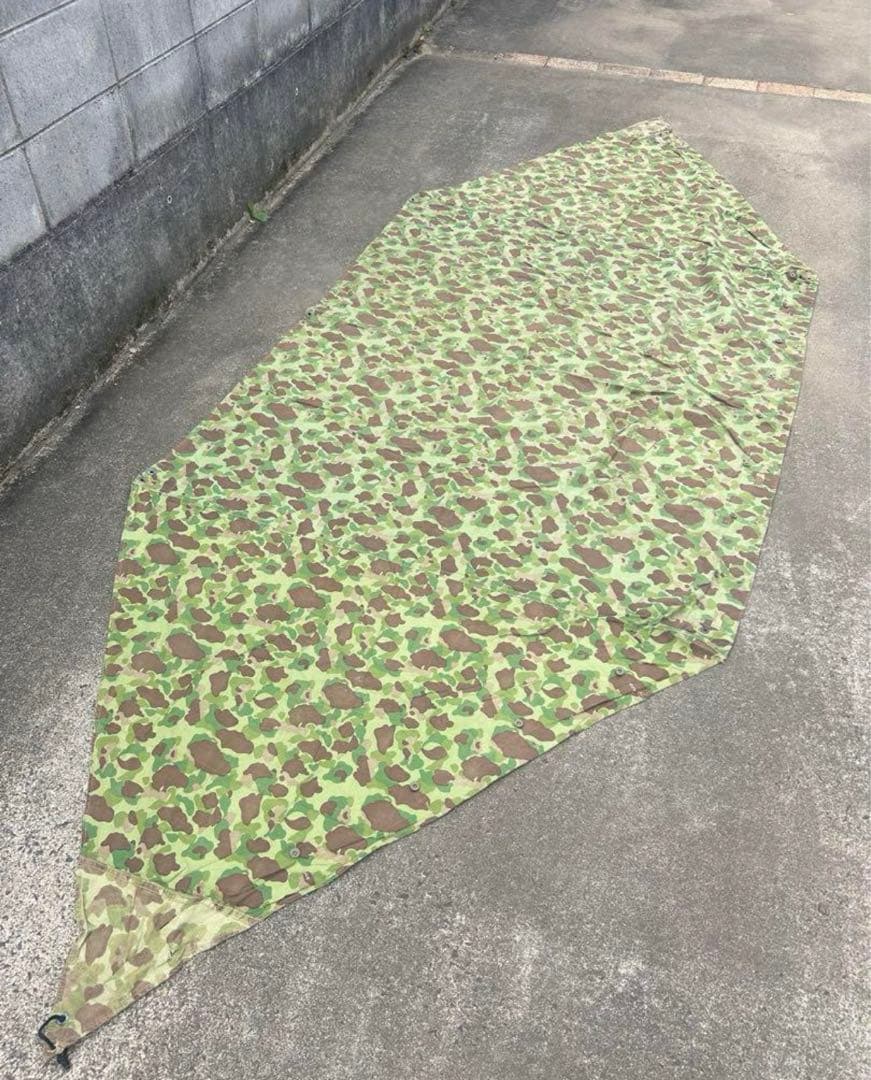 USパップテント　シェルターハーフ　フロッグスキン　軍幕　テント