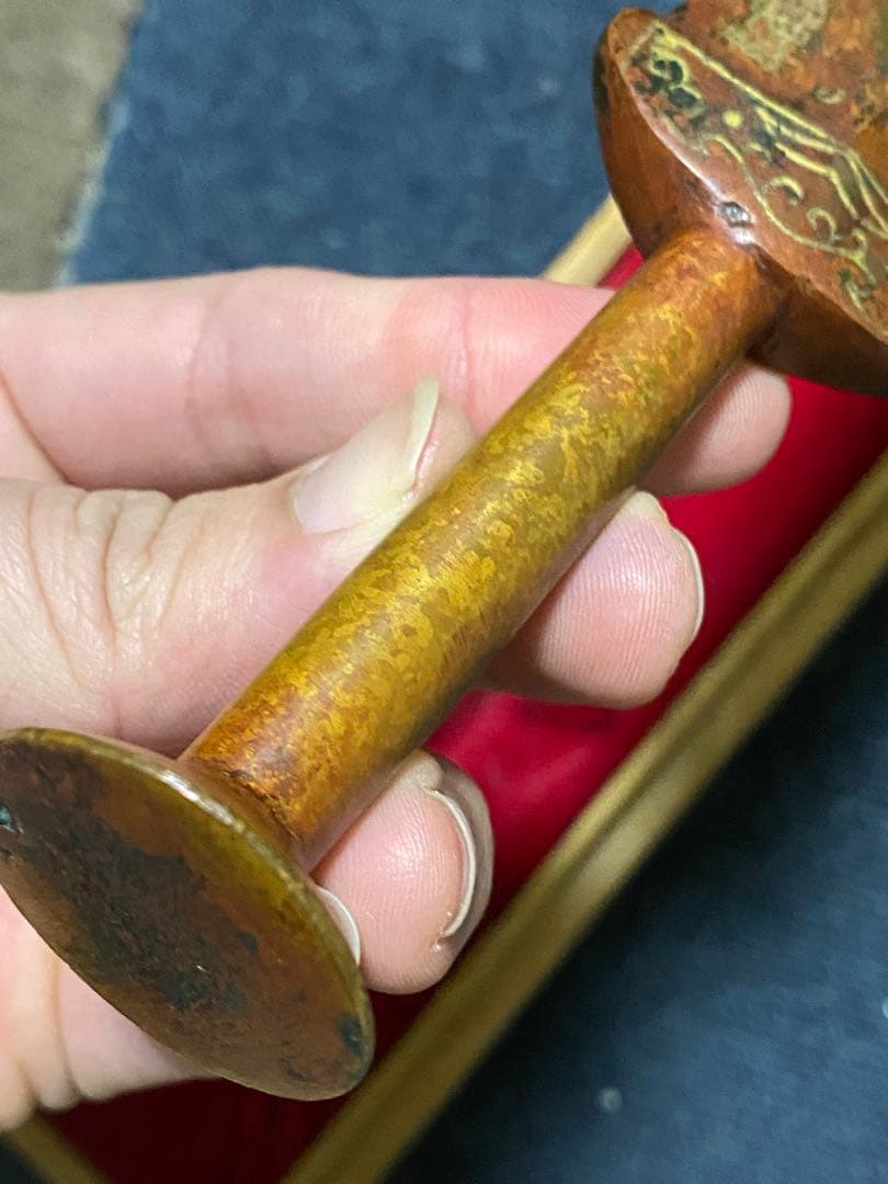 中国春秋時代品 骨董品/中国古美術/コレクション 装飾用刀 木製ケース付き