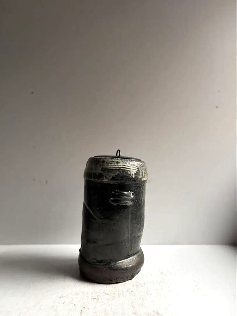 609 田中佐次郎 山瀬窯 水指 水差し 唐津焼 茶道 茶道具 未使用 希少