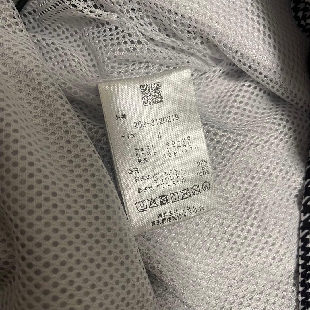 極美品　ジャックバニー　千鳥　グレンチェック　ブルゾン 　黒　白　パーカー　4