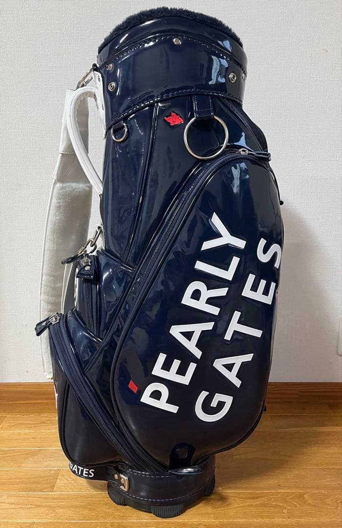 パーリーゲイツエナメルキャディバッグ【ネイビー】