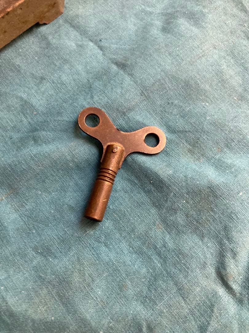 アンティーク ユンハンス /JUNGHANS 枕時計 ゼンマイ時計　双頭鐘