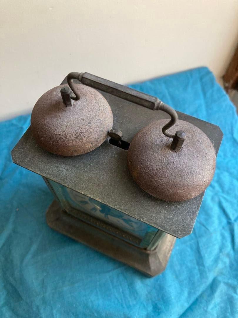 アンティーク ユンハンス /JUNGHANS 枕時計 ゼンマイ時計　双頭鐘