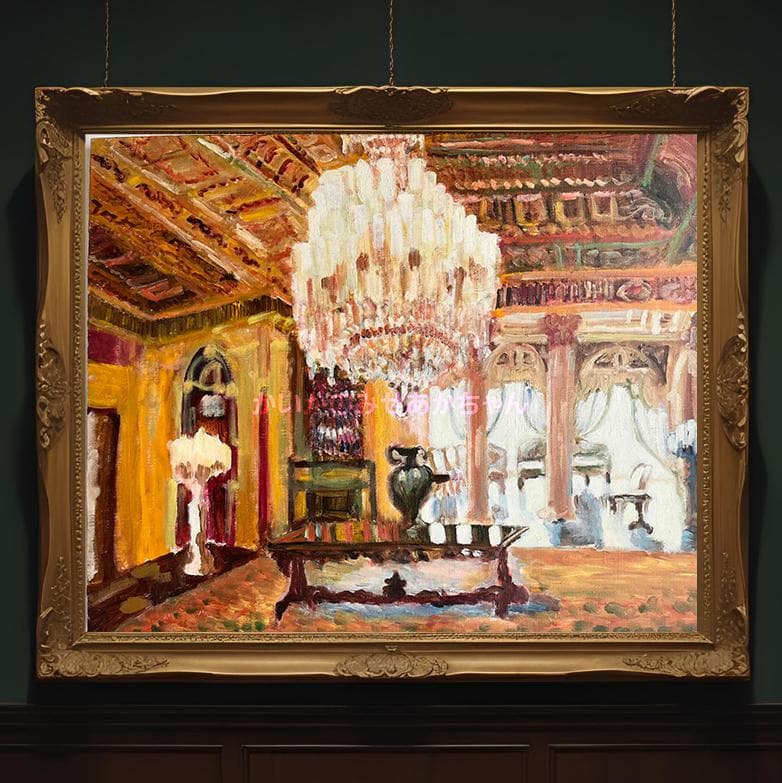 50×61㎝「シャンデリア　２」油彩・原画・F12