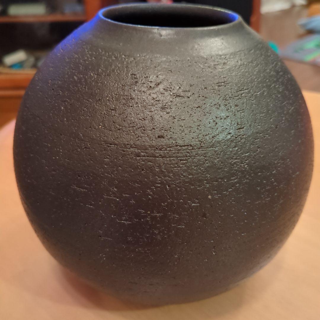 信楽焼　新月壺　美峰造