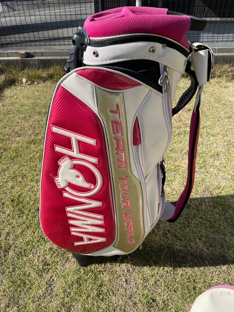 HONMA TOUR WORLD キャディバッグ ホワイト/ピンク