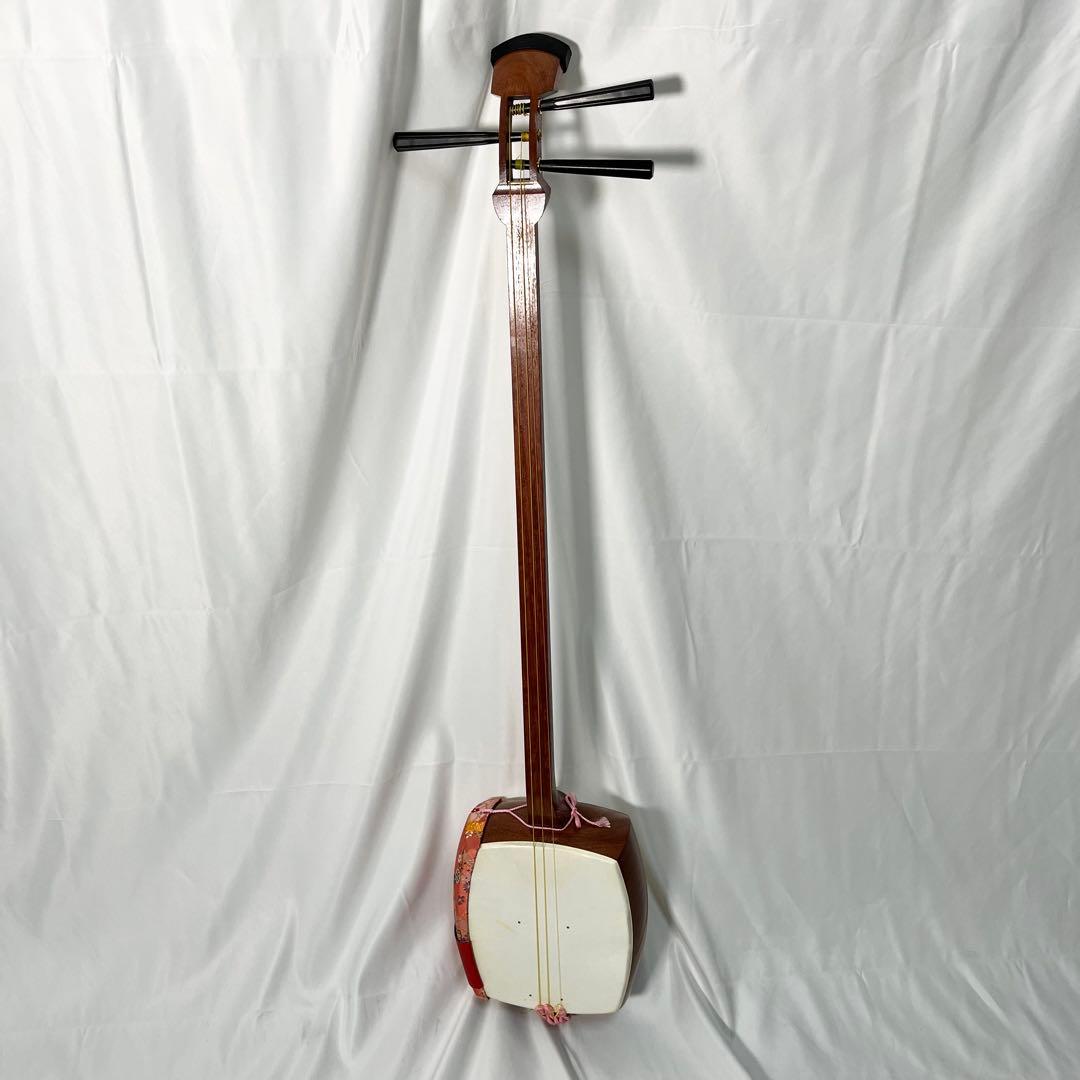 三味線 細棹 和楽器 弦楽器 本体 ハードケース 付属品付