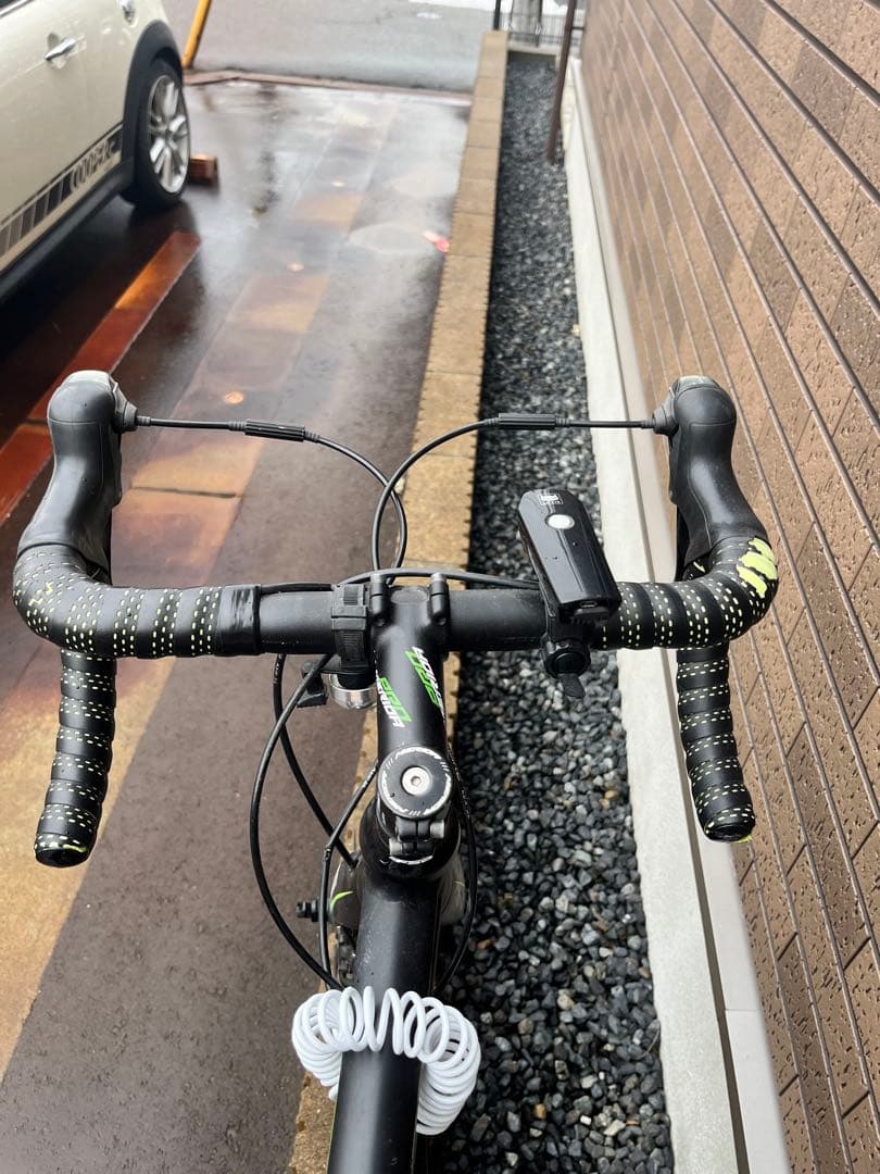 MERIDAロードバイク ブラック/グリーン 700C