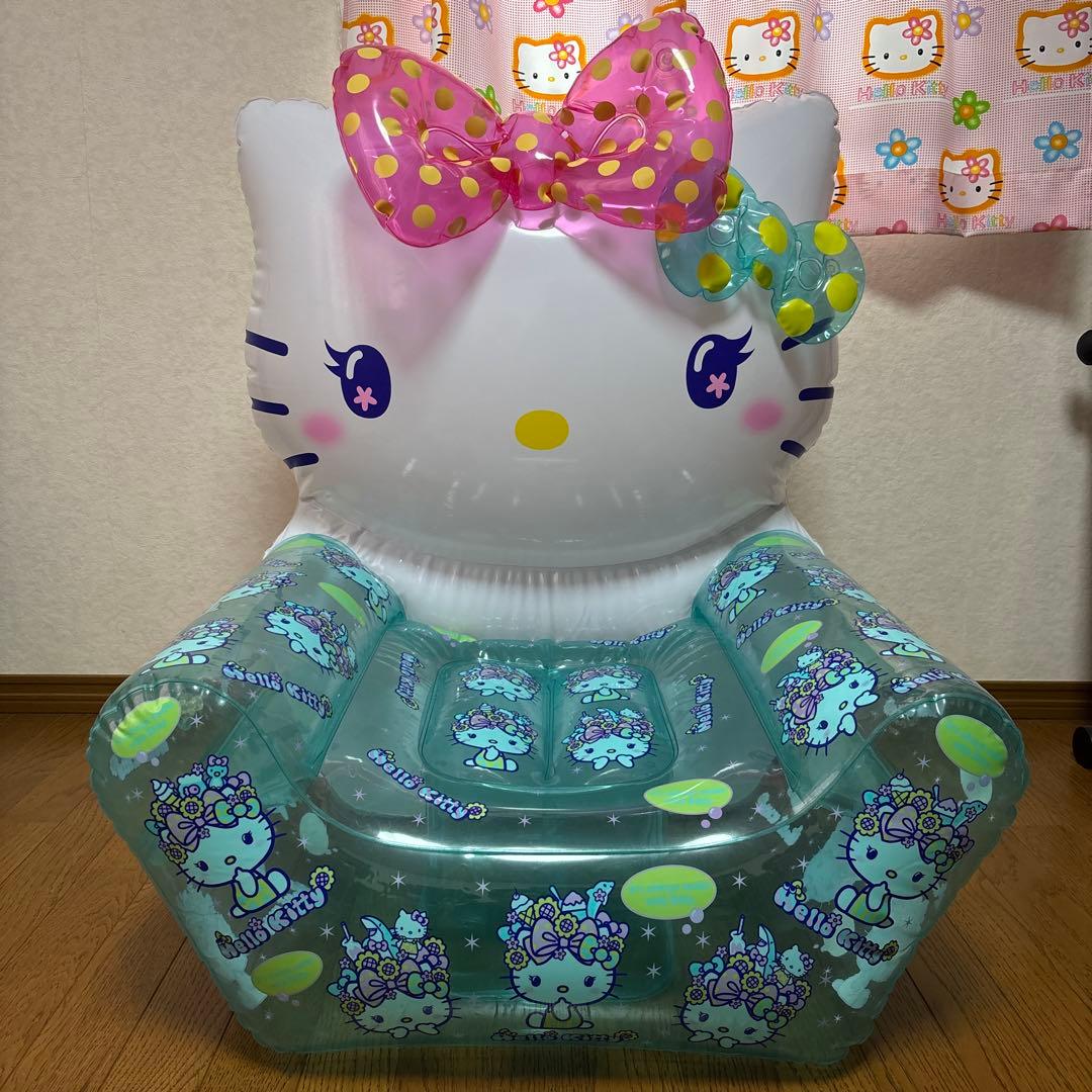 ハローキティ サンリオ当たりくじ　エアーチェア 透明 ピンク