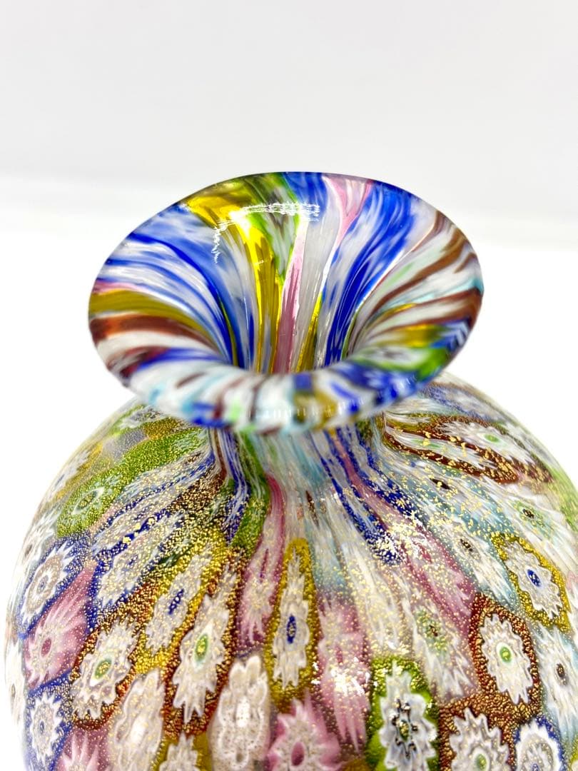 #ムラノガラス ミルフィオリ香水瓶 & ボウル セット　ベネチアンガラスP-3m