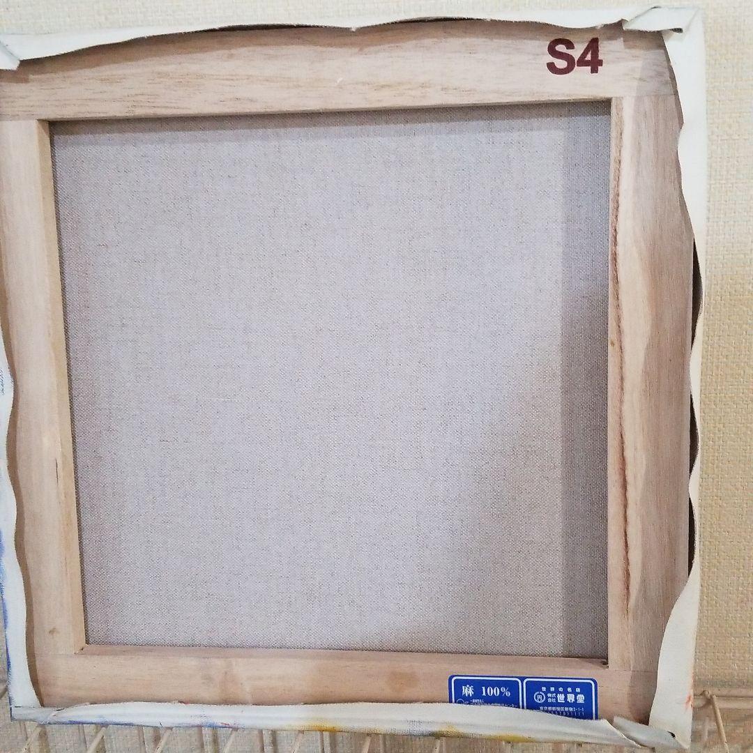 油絵　専用　素焼きのポットに入った花冠のうさぎ