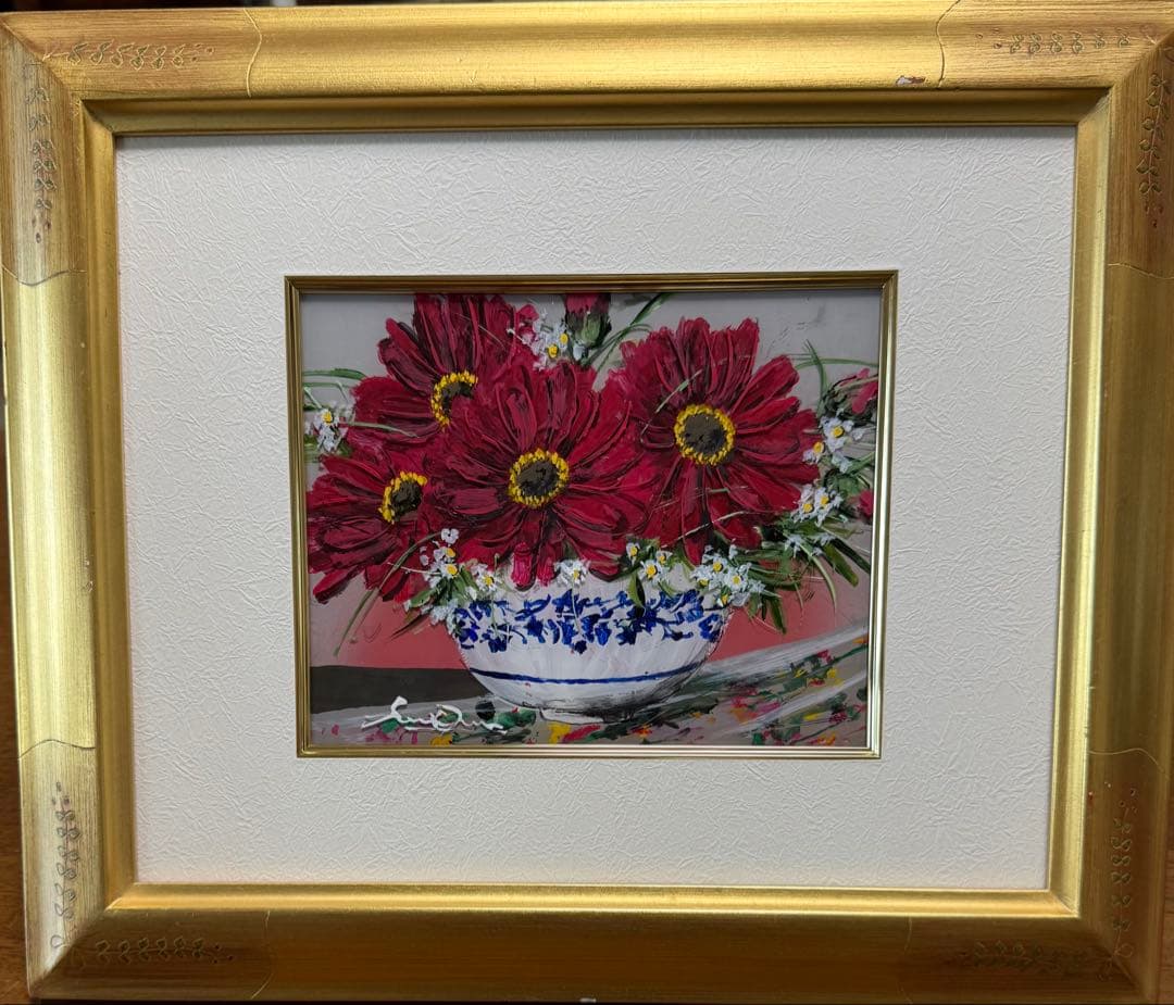 貴重　大野刚正 【願いを込めて】　アクラス画(ガラス絵)本物保証