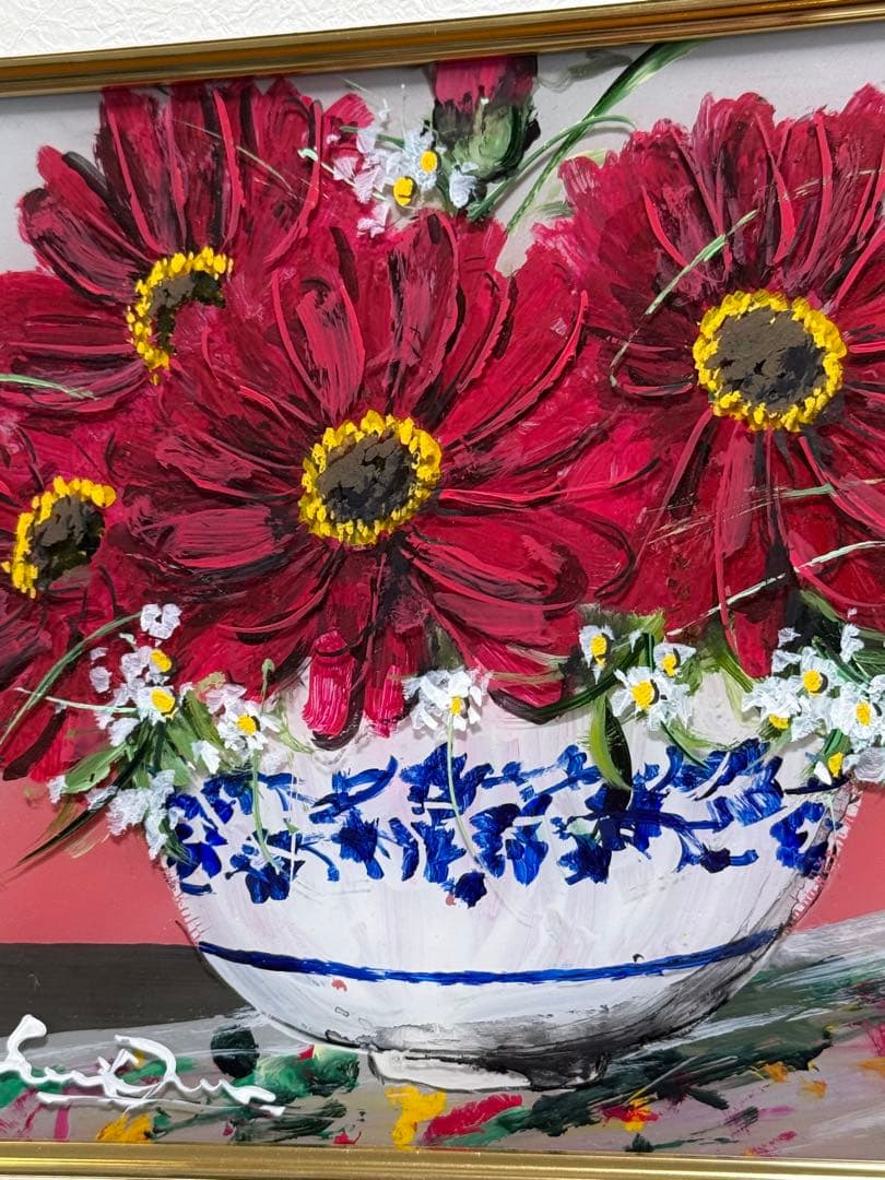 貴重　大野刚正 【願いを込めて】　アクラス画(ガラス絵)本物保証