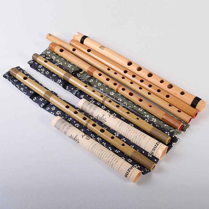 篠笛　スズキ　竹製　銀鈴　プラスチック　童子　七・八本調子　六本　V　R7808