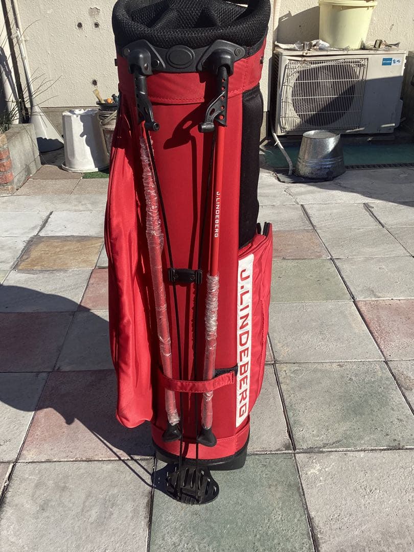J.Lindeberg キャディバッグ 1997 EST. 371M レッド