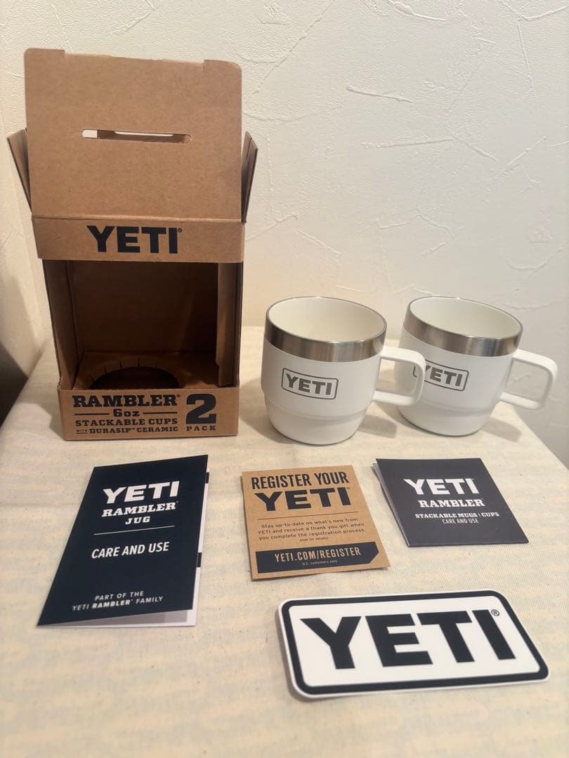 【新品】YETI 6oz スタッカブルマグ ２個セット！ホワイト