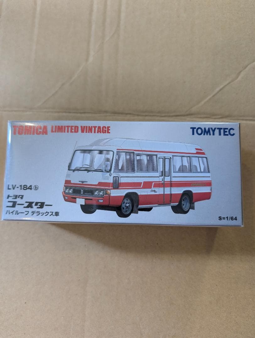 トミカリミテッドヴィンテージ トヨタ コースター ハイルーフ DX車 (白/赤)