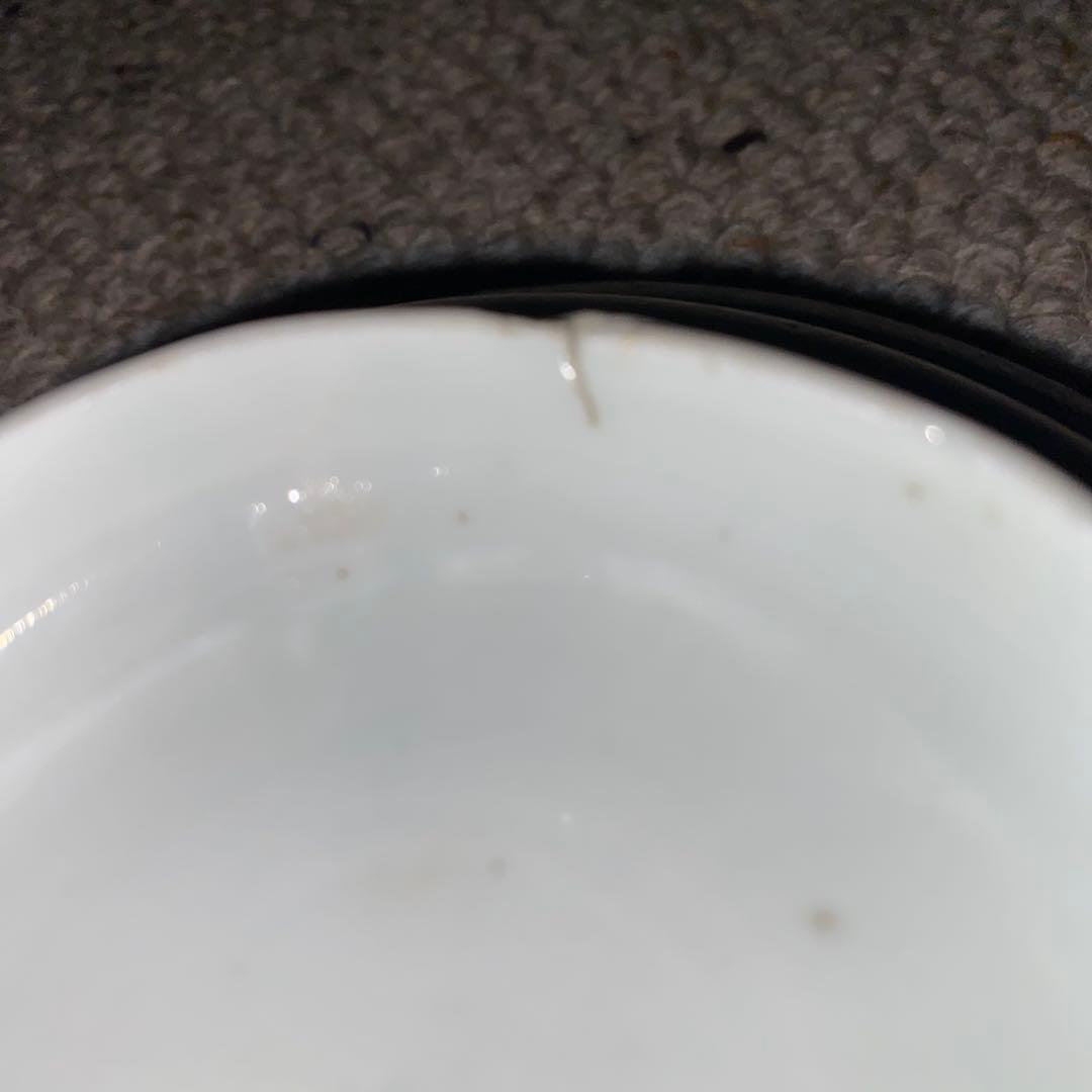 藍九谷　染付　蝶草花文　皿　江戸初期