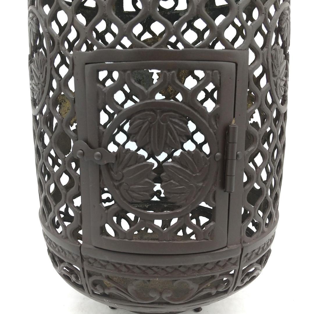 吊り灯籠 吊灯籠 灯篭 置き灯篭 葵紋 高岡銅器 高さ40cm アンティーク調