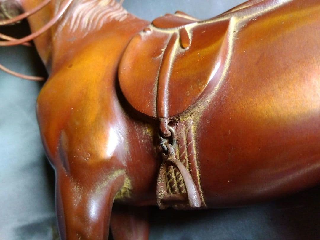 鋳銅　馬　置物