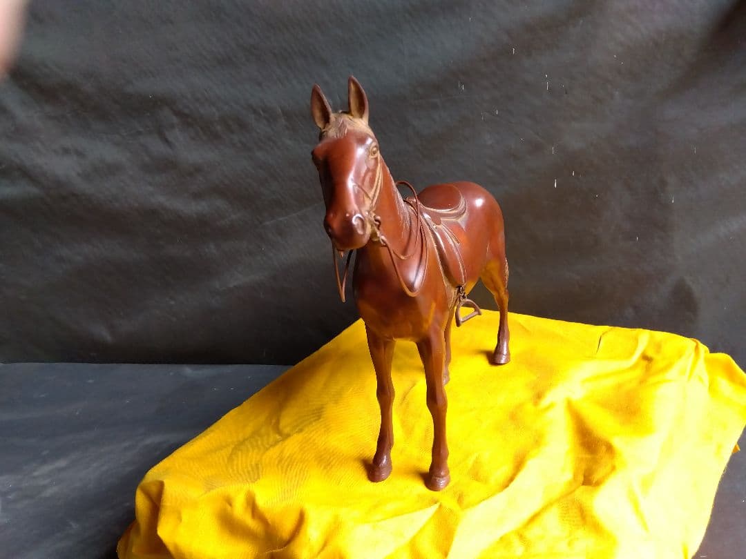 鋳銅　馬　置物