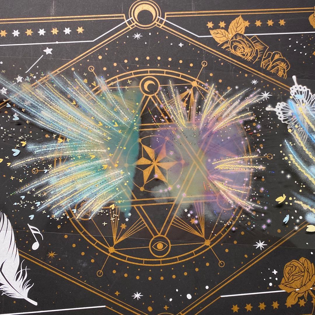 【9236】海外　中古巻貝殻銀マスキングテープ　半透明花火　装飾背景系　残量多め