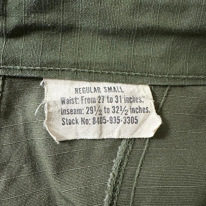 60s 米軍 OG-107 ジャングルファティーグパンツ 4th S-R