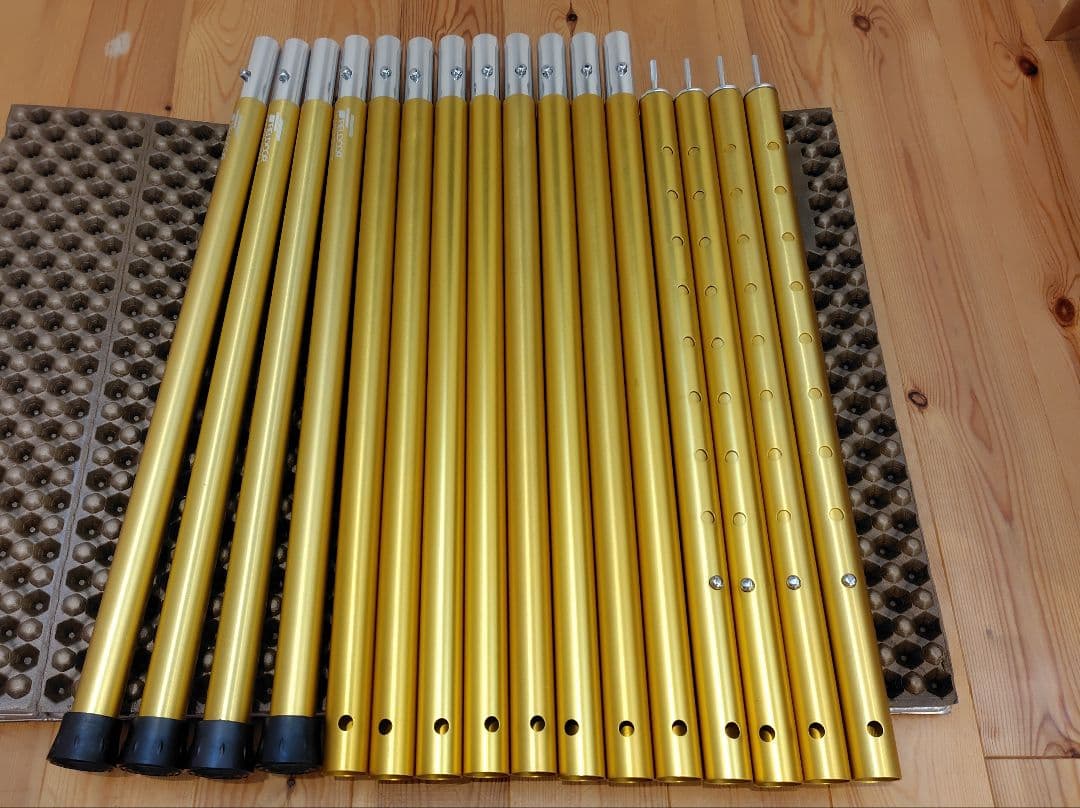 フィールドア アルミテントポール280 4本セット