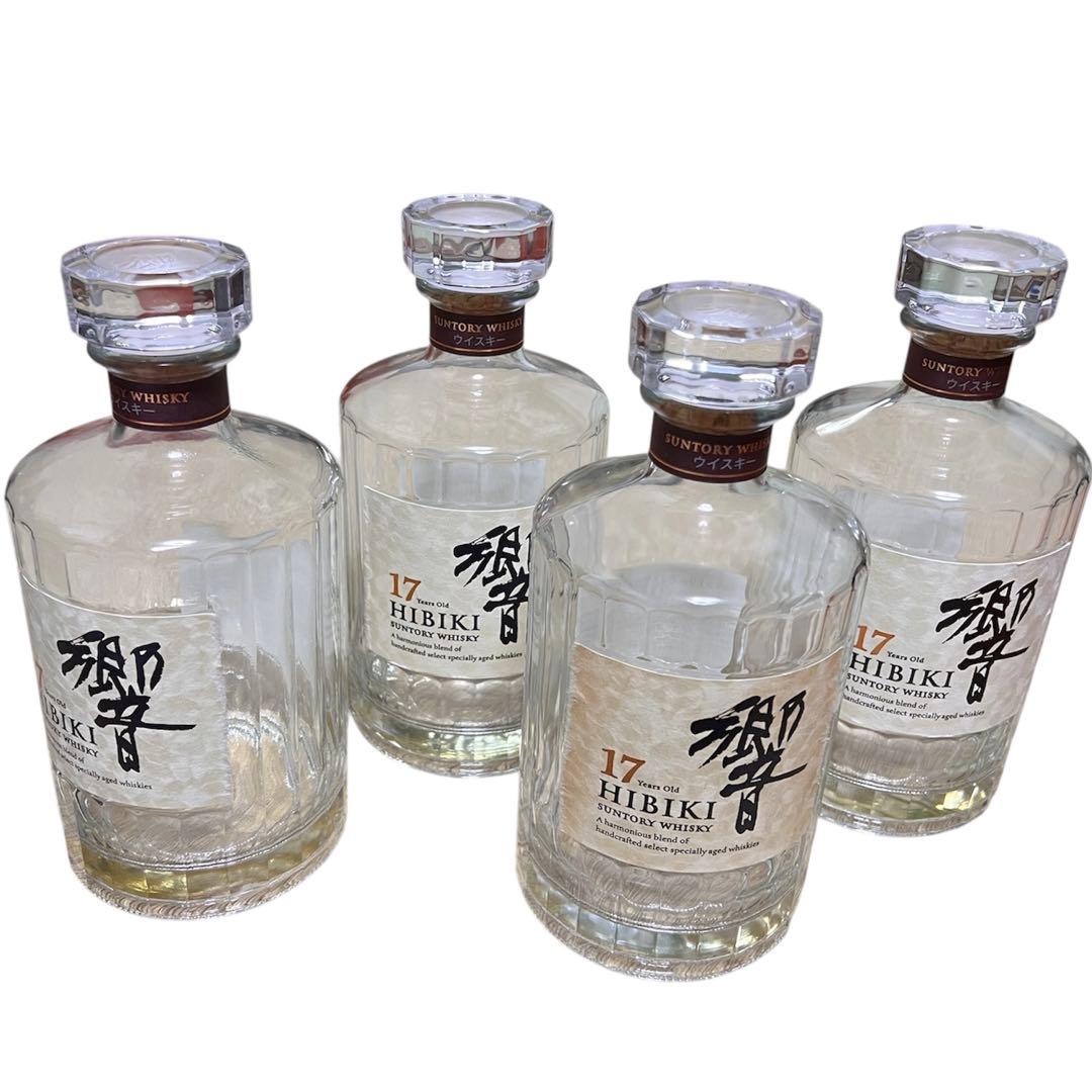 『未洗浄』響17年 空瓶 4本セット 通常ラベル