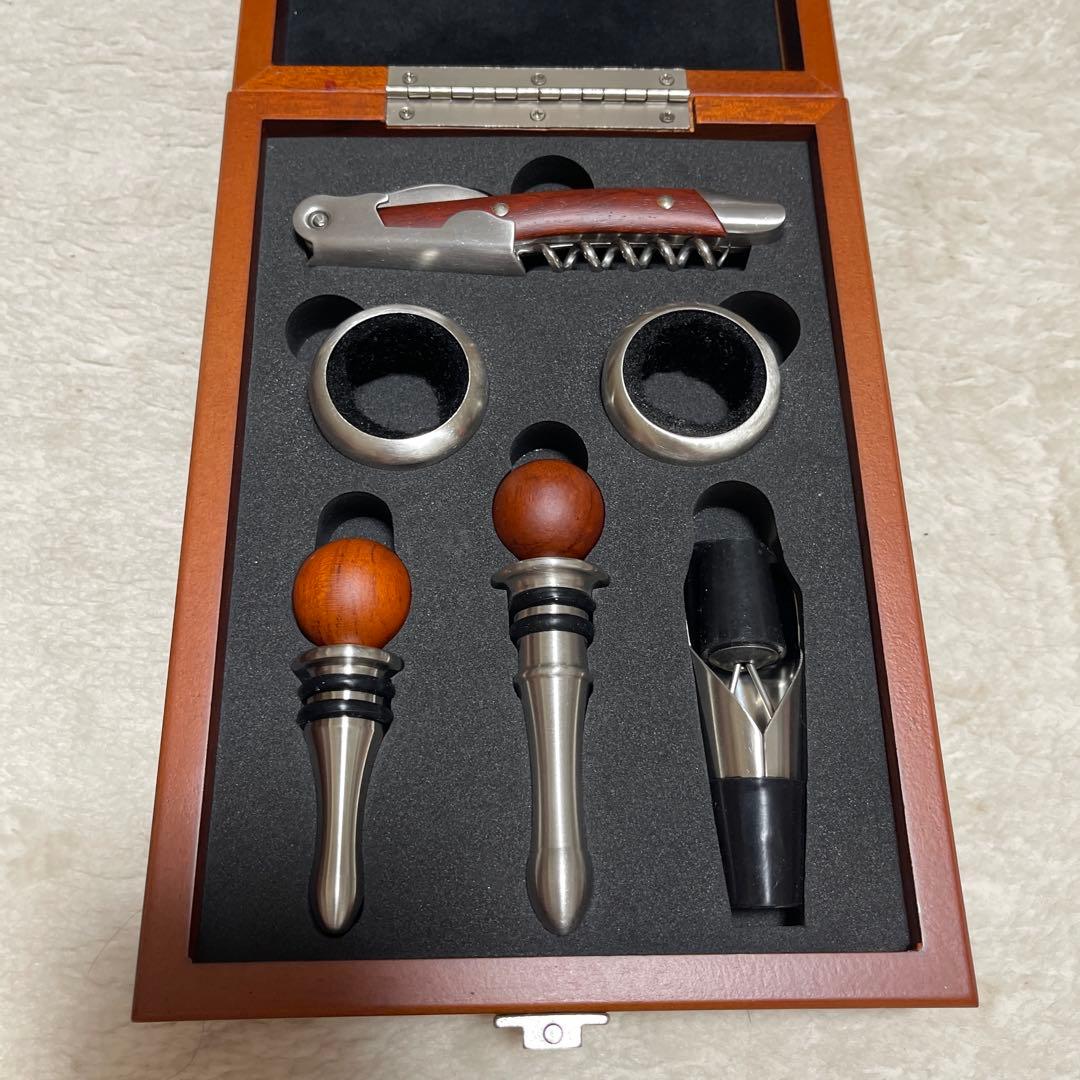 ワイン Brookstone 6-Piece Rosewood Wine Set