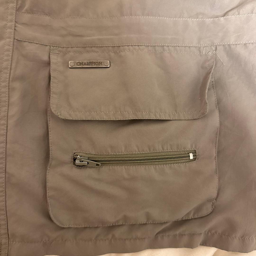90s?VintageCHAMPION フィッシングベストグレー
