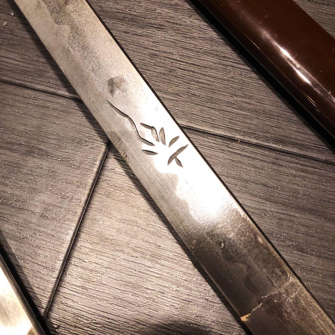 模造刀　2本セット　太刀　脇差　骨董品　ジャンクあり　藤牧　白鞘