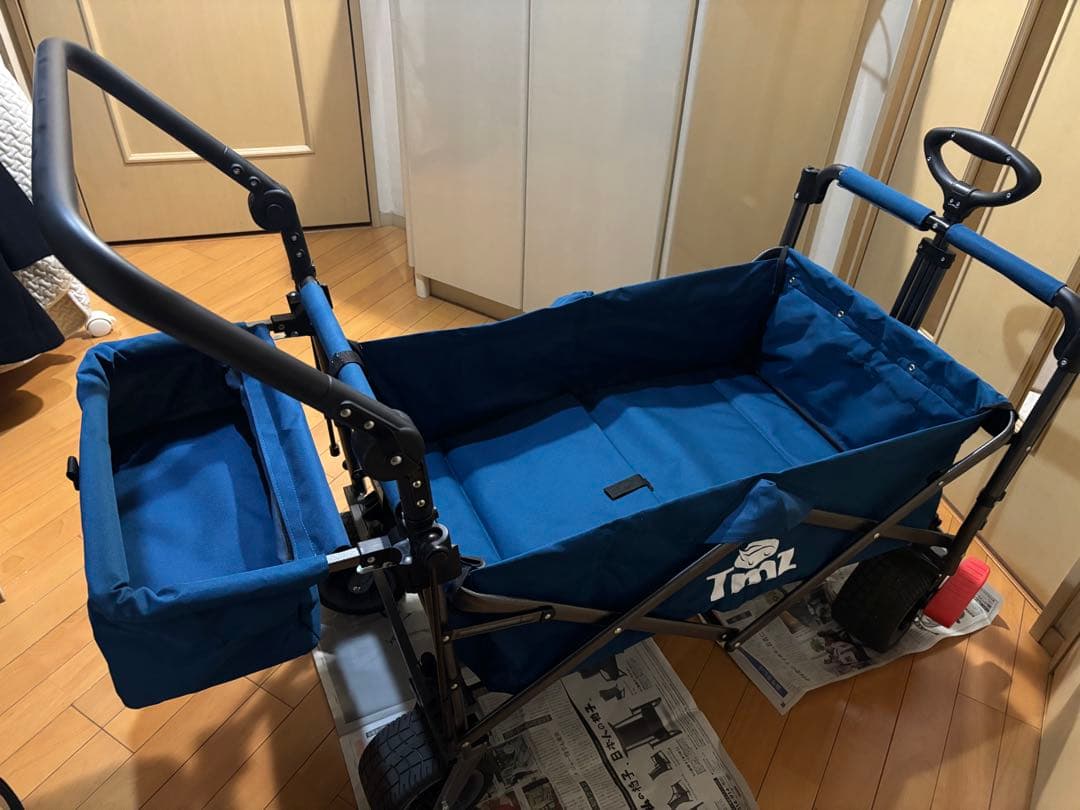 TMZ折りたたみキャリーカート ネイビー
